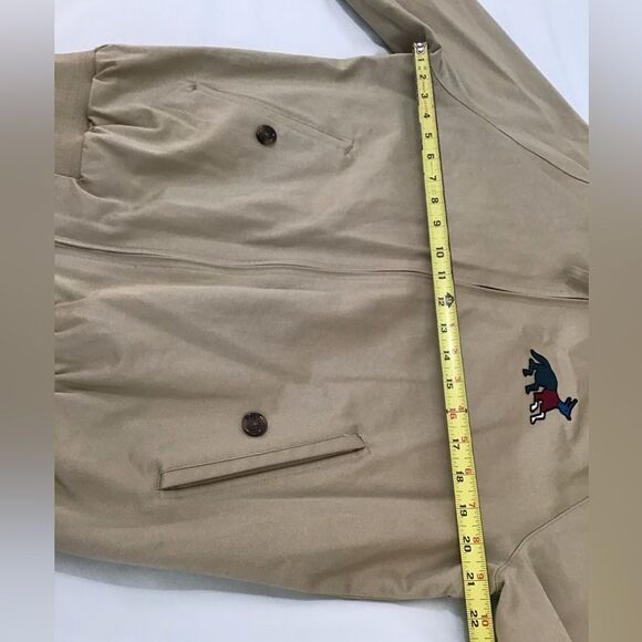 Parra Anxious Dog Jacket Tan Bomber Jackets Size Medium - Picture 13 of 16